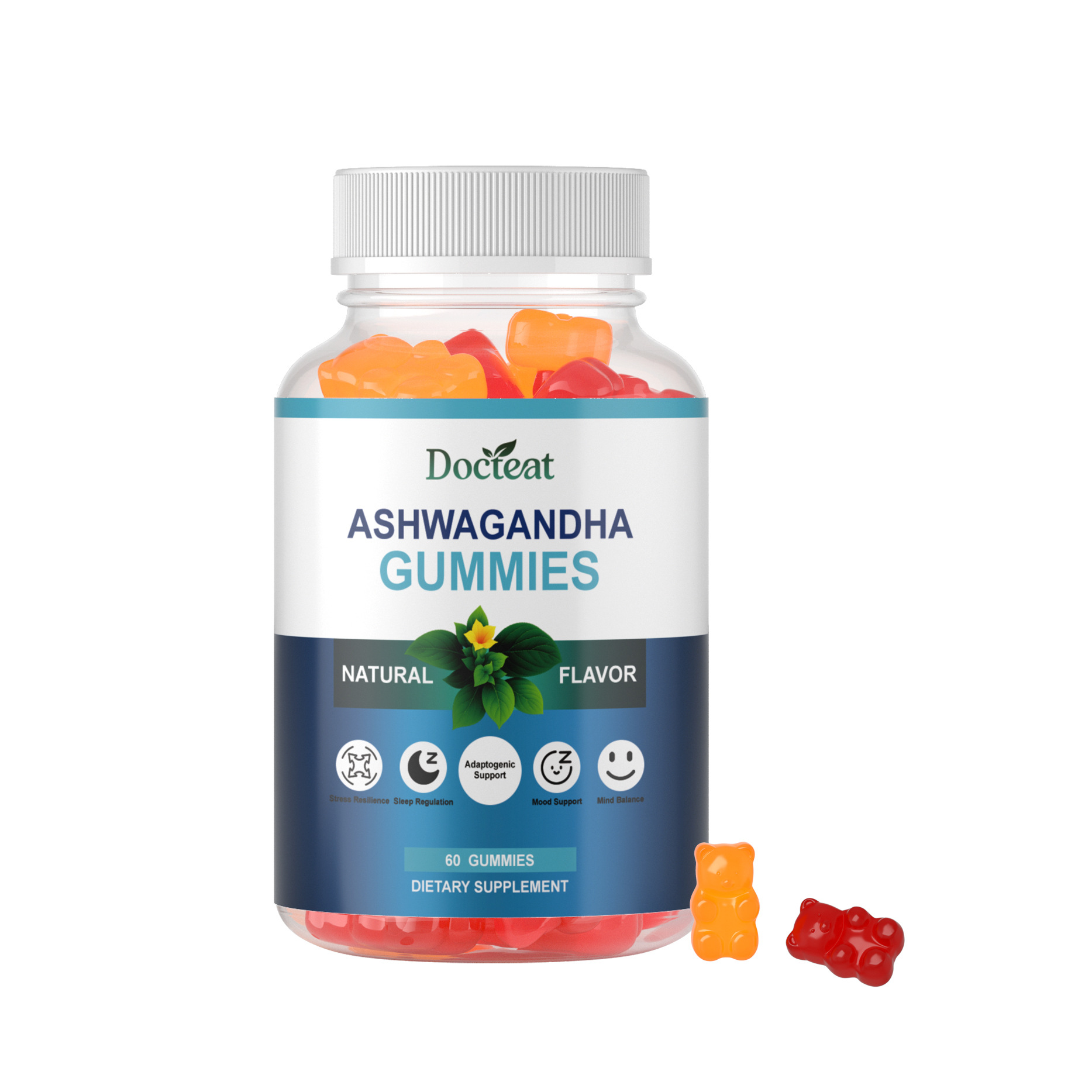 Ashwagandha Gummies With 5-htp Support Mood Balance Improve Sleep 60 Count