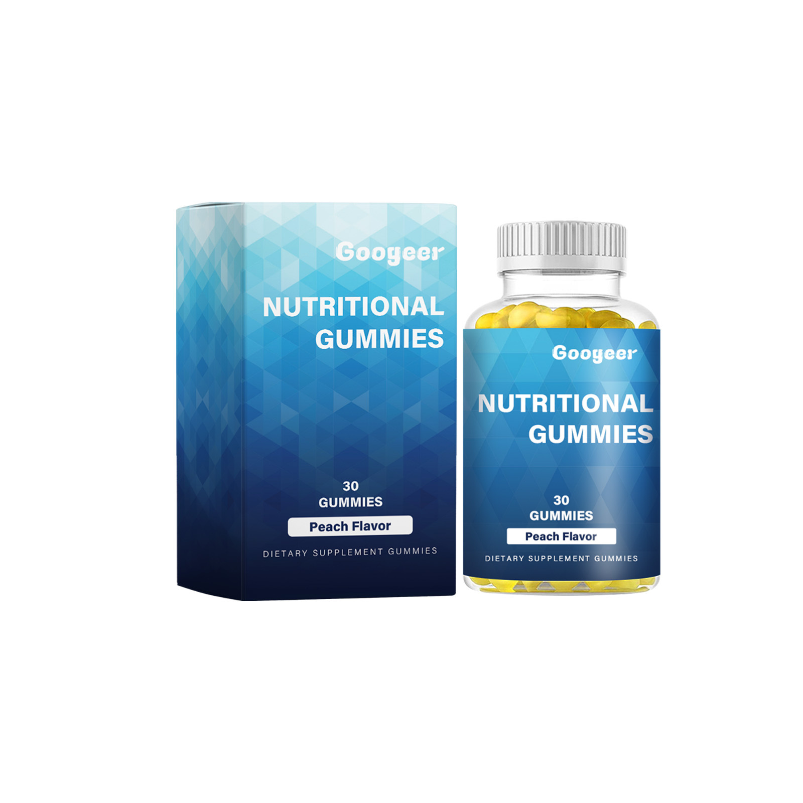 Gommes nutritionnelles &agrave; saveur de p&ecirc;che premium pour adultes, compl&eacute;ment nutritionnel corporel quotidien