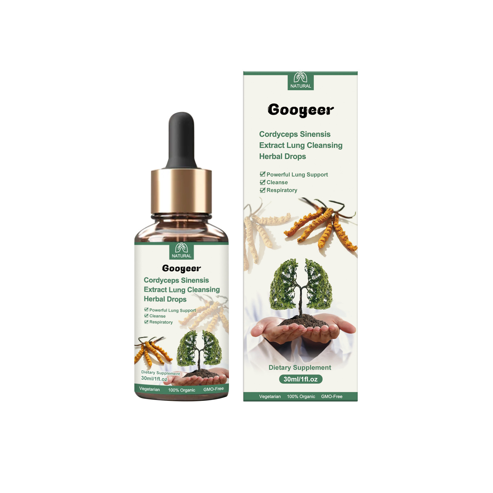 Premium Vegetarian Liquid Herbal Drops With Cordyceps Sinensis Extract For Daily Dietary Nutrition