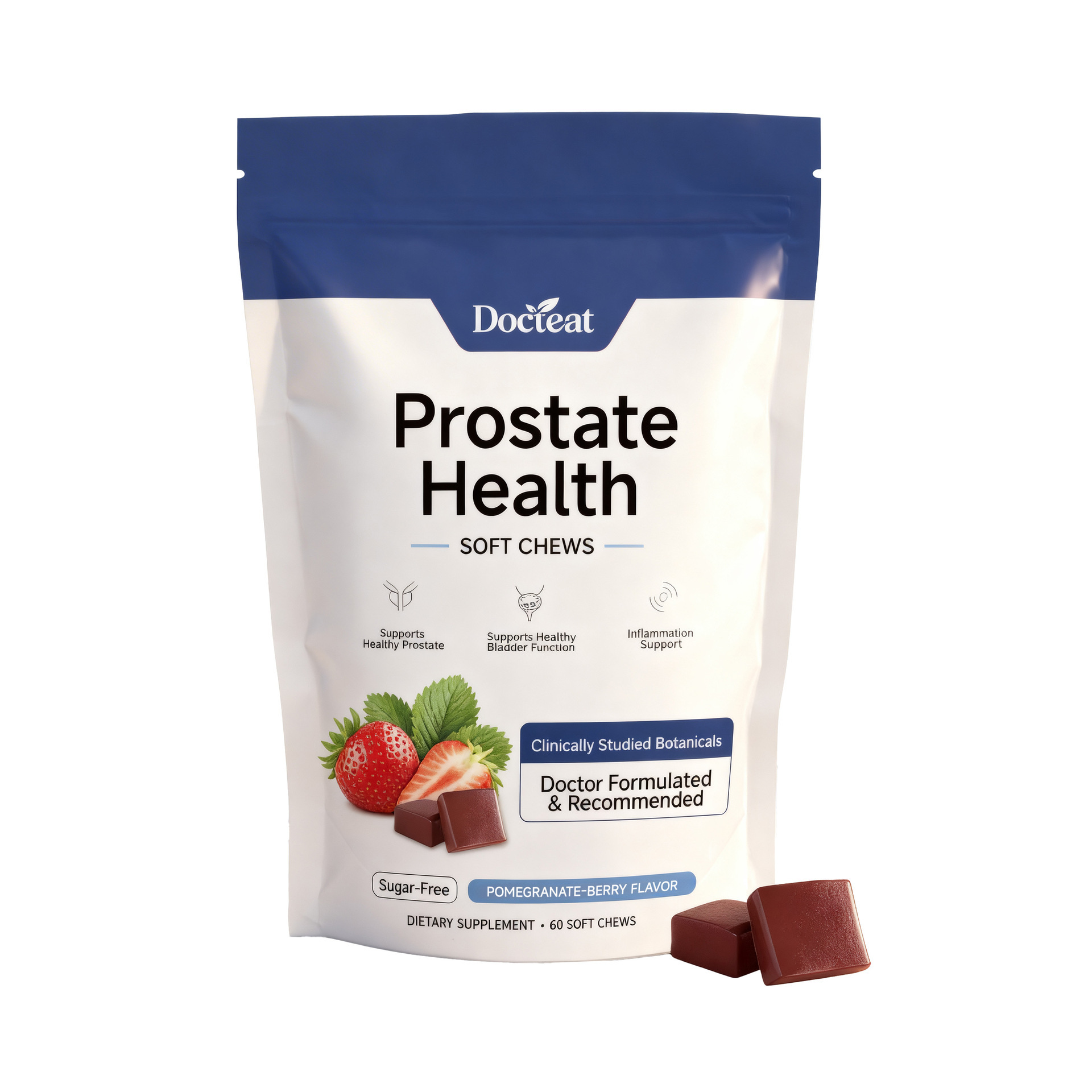 Premium Sugar Free Soft Chews With Berry Pomegranate Formula For Daily Dietary Nutrition Use