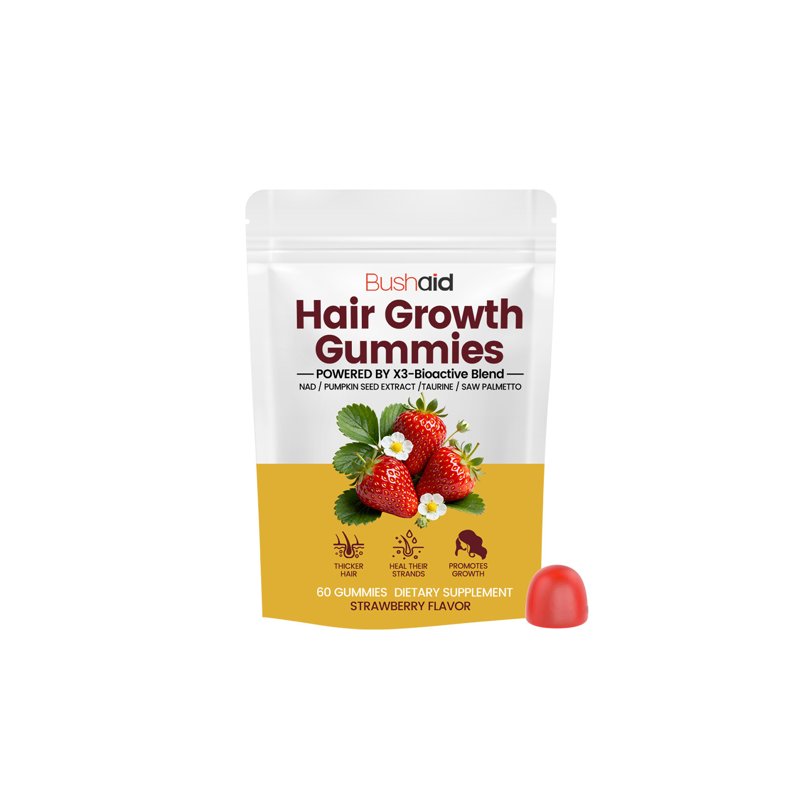 Premium Tasty Strawberry Flavor Gummies With Plant Compound Formula For Daily Dietary Nutrition